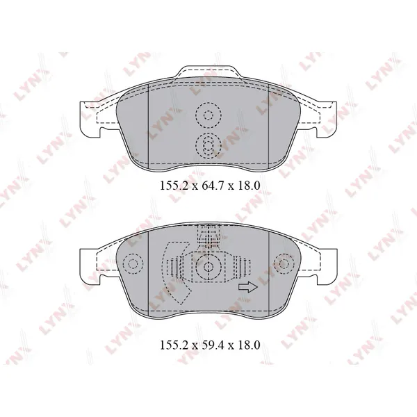 Колодки передние LYNXauto BD-6317