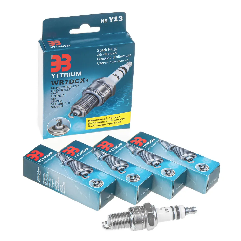 Свеча зажигания ЭЗ Yttrium WR7DCX + KM4 ЭЗ F01H7K0150KM4