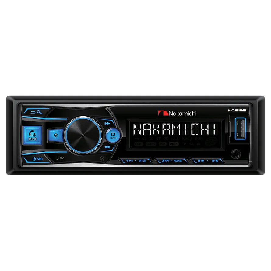 Автомагнитола Nakamichi NQ616B 1 din, USB, AUX, Bluetooth, 50x4 Вт,син. NAKAMICHI NQ616B