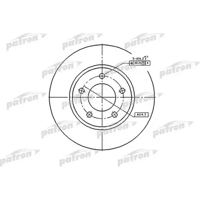 Диск тормозной передний CHRYSLER: TOWN & CONTRY 01-07,DODGE: CARAVA PATRON PBD53004