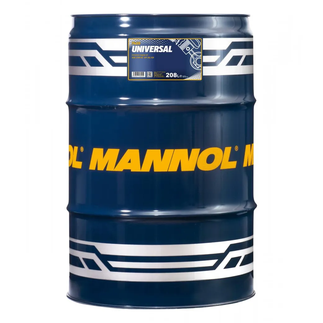 Масло моторное MANNOL Universal 15W-40 минеральное 208 л 1224