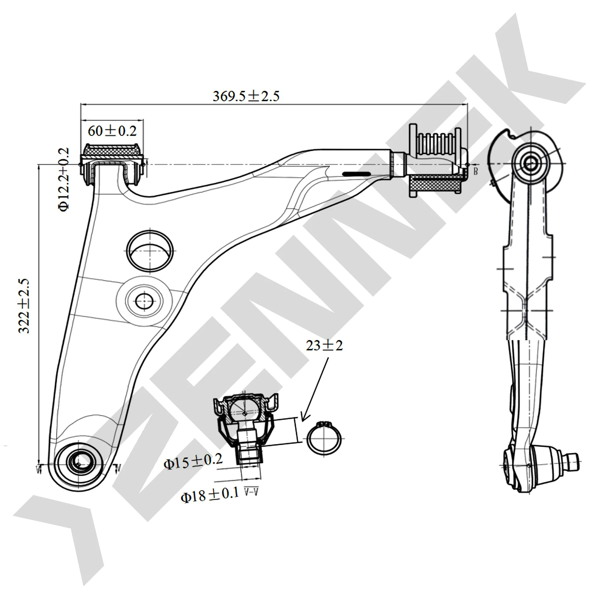 РЫЧАГ ПЕРЕДНИЙ ЛЕВЫЙ MITSUBISHI CARISMA 95 ZENNEK DCA0122