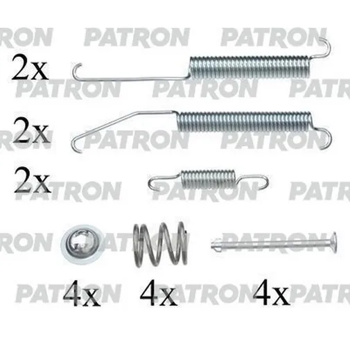 Комплект монтажный тормозных колодок барабанных MITSUBISHI: L 200 96-, L 400 АВТОБУС 96 PATRON PSRK0150