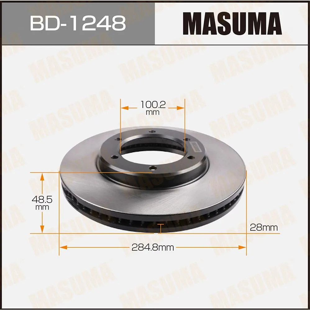 Диск тормозной (упаковка 2 шт, цена за 1 шт) MASUMA BD-1248