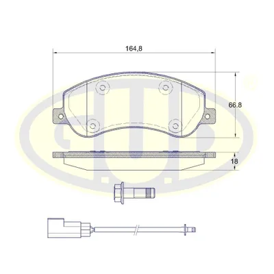 КОЛОДКИ ПЕР FRD TRANSIT 2.2TDCI/2.4TDCI/2.3 16V 06- G.U.D GBP125002