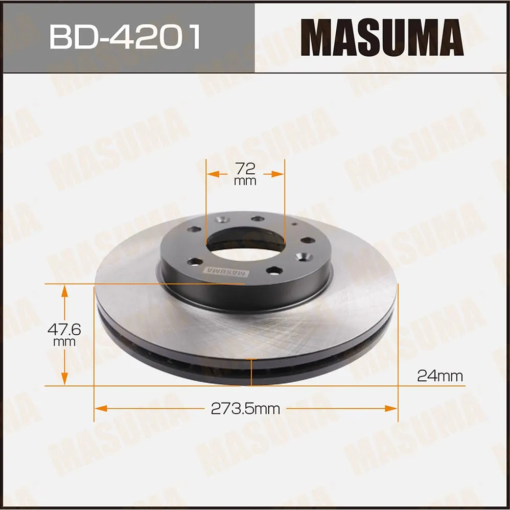 Диск тормозной (упаковка 2 шт, цена за 1 шт) MASUMA BD4201