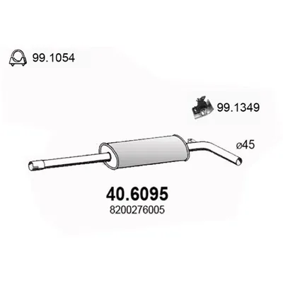 Резонатор Рено Megane 2 1.6 ASSO 406095