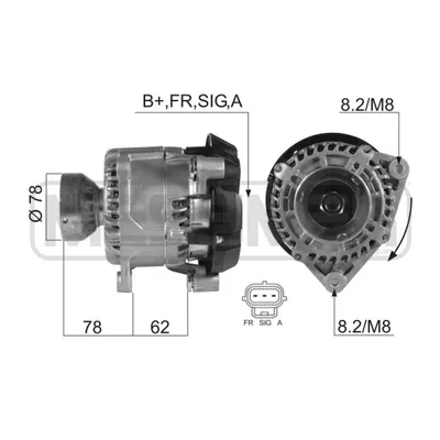 Генератор FORD TRANSIT CONNECT 1.8TDCi ERA 210366