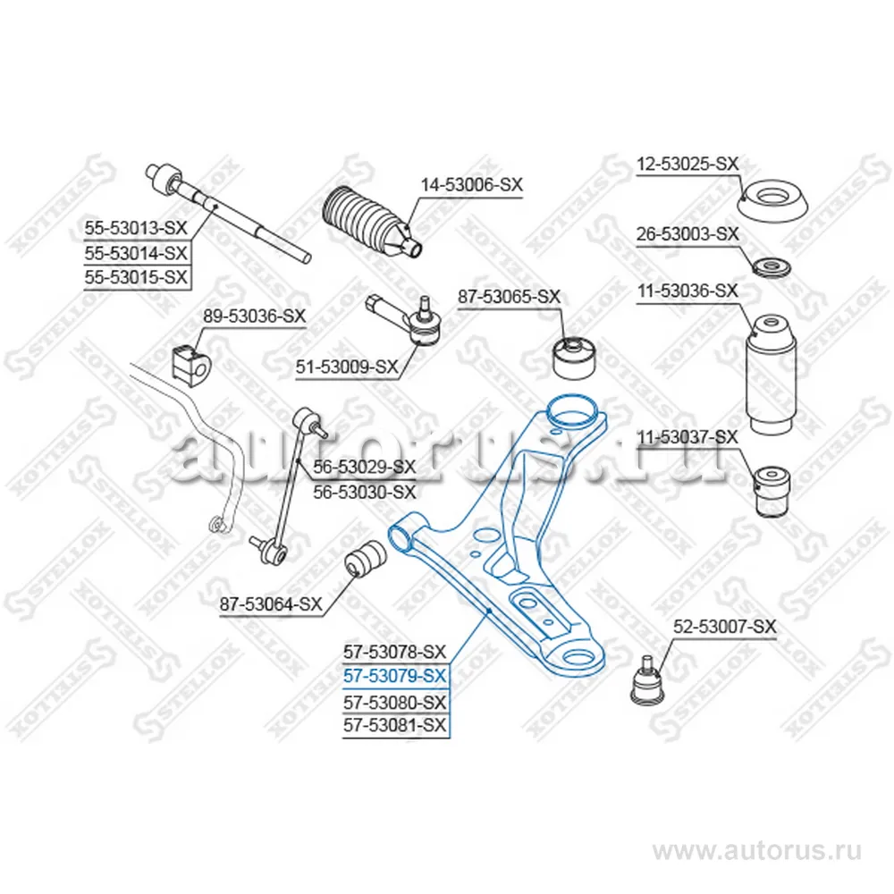 Рычаг левый без г/у KIA Picanto 04> STELLOX 57-53079-SX