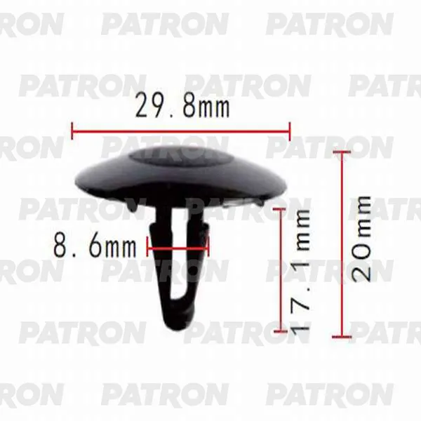 Клипса пластмассовая Daihatsu, Lexus, Toyota применяемость: внутренняя PATRON P370052