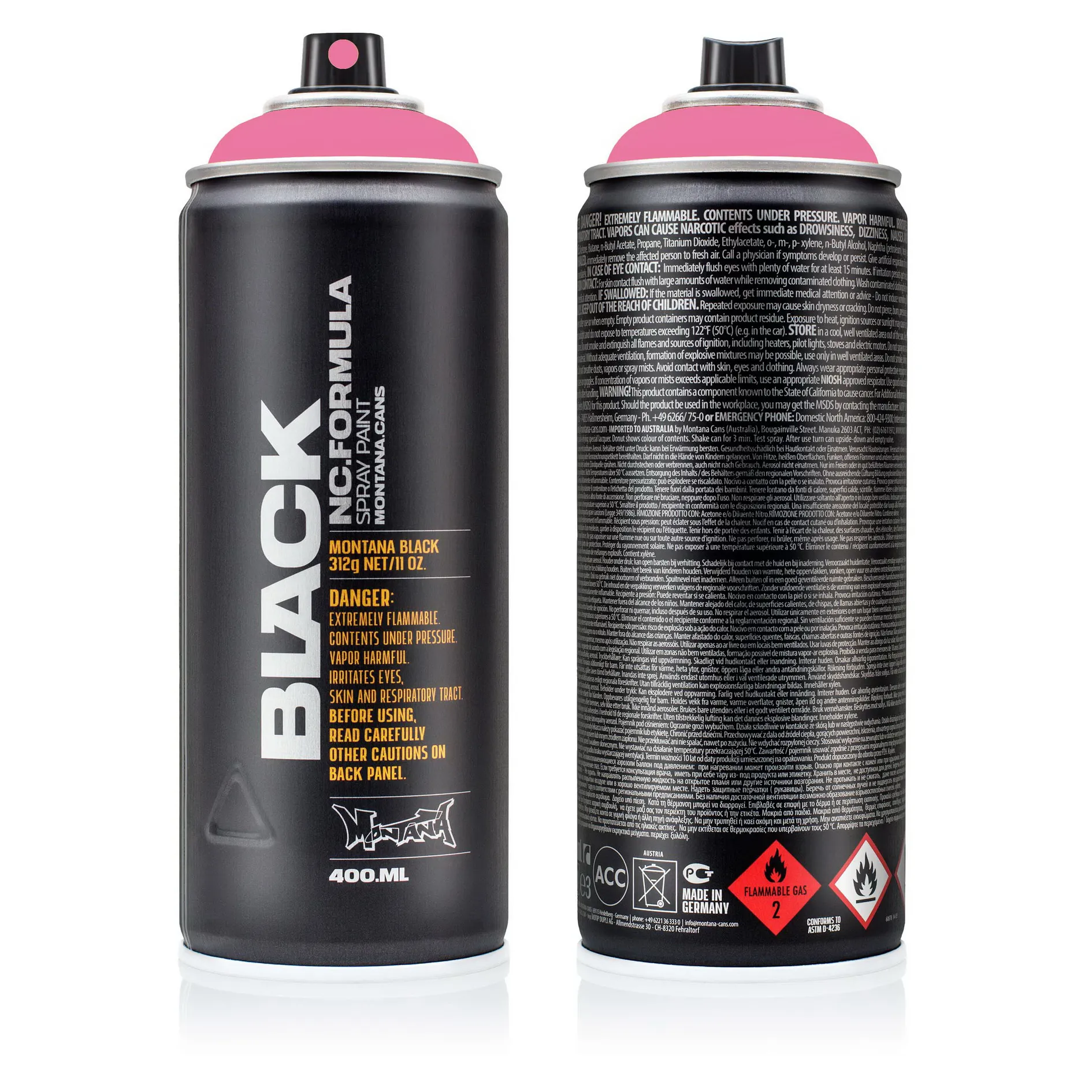 Краска BLACK истинная маджента полутон MONTANA CANS TR4010 BLK