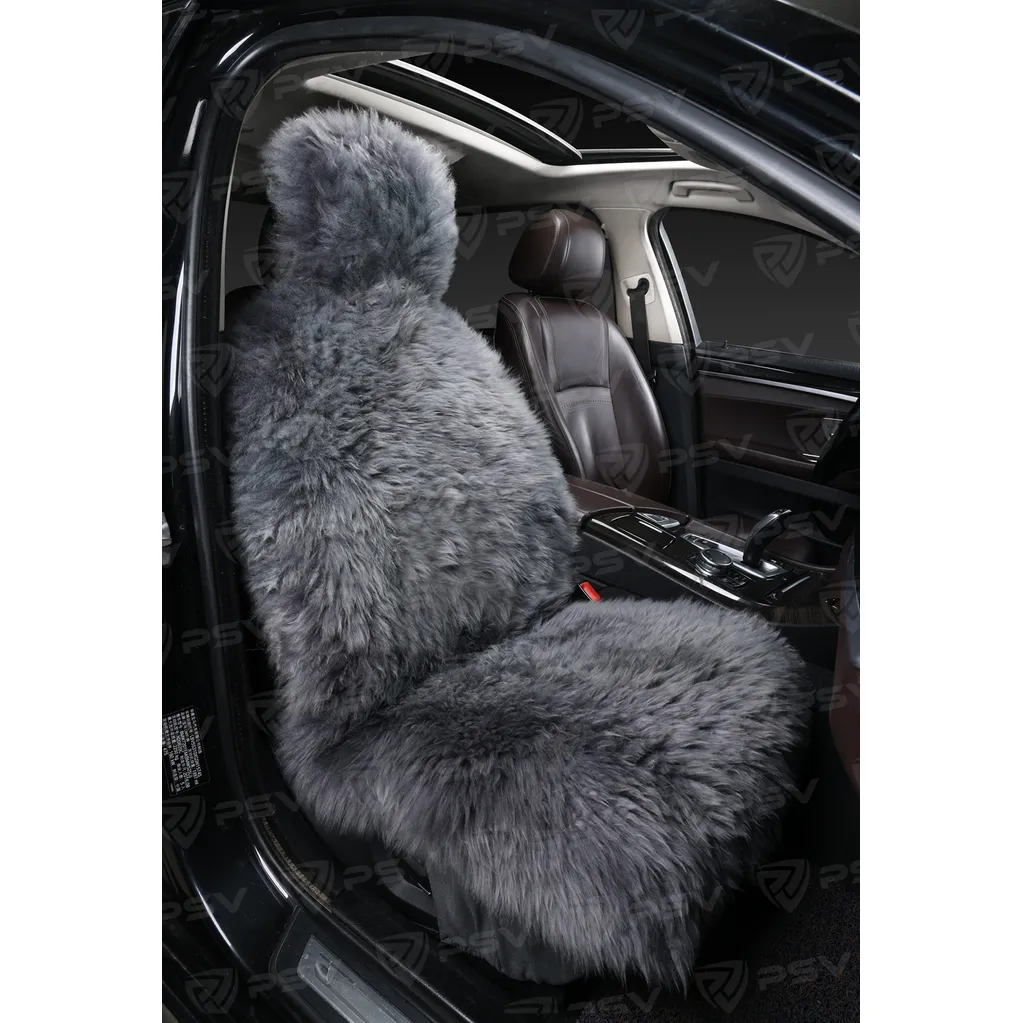 Накидка из натурального меха/накидка из натуральной овчины PSV Jolly Extra Parts 140x50 темно-серый 137678