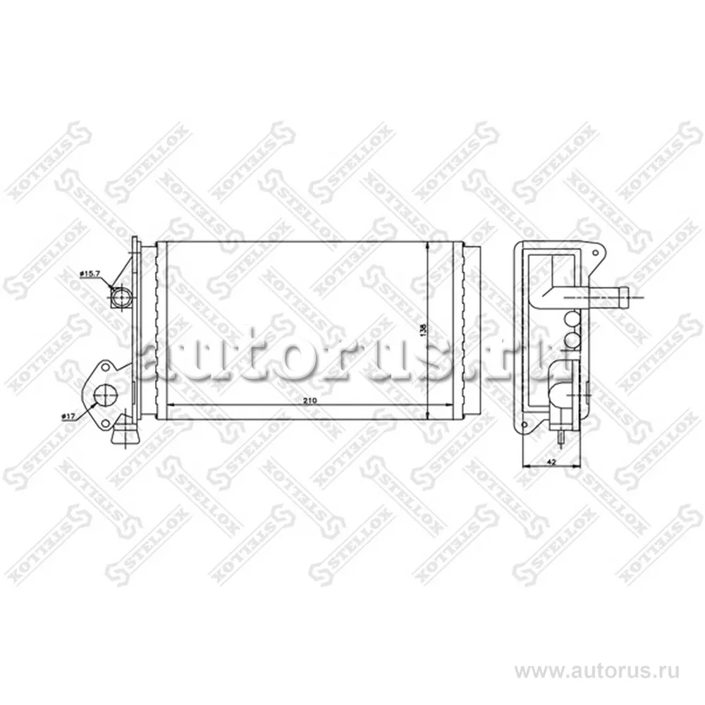 Радиатор печки VW Polo/T2 80-90 STELLOX 10-35063-SX