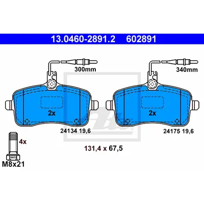 Колодки торм. пер. Peugeot 407 1.6-2.0 Hdi 04>