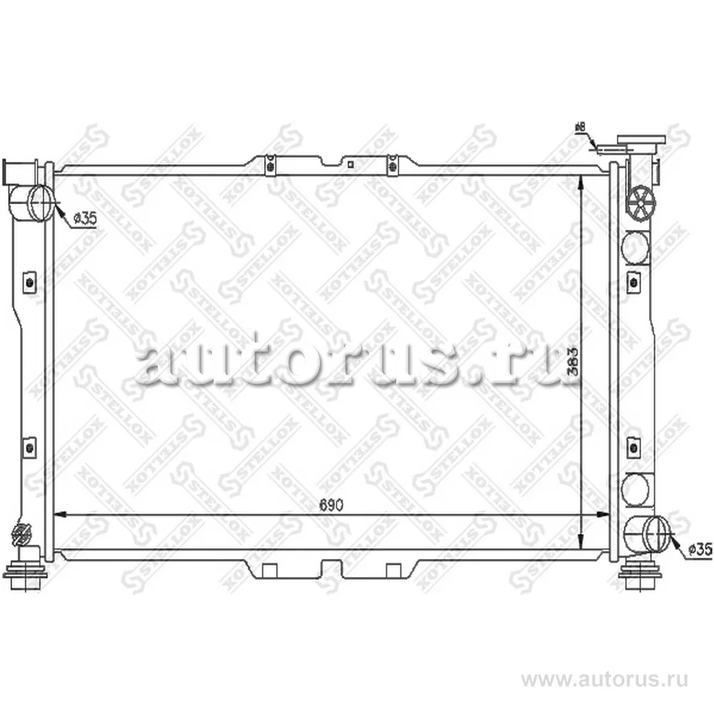 Радиатор системы охлаждения МКПП KIA Clarus 1.8i/2.0i 96-01 STELLOX 10-26473-SX