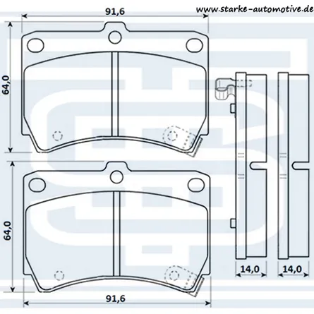 Колодки тормозные перед. KIA RIO / MAZDA 323 IV-V (BG/BA) / 121 II / DEMIO STARKE 178-535
