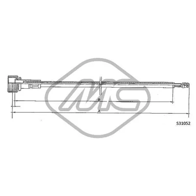 Трос спидометра 1300 MM.?1050 Metalcaucho 83665