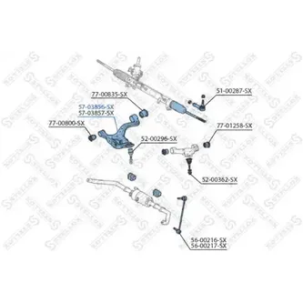 Рычаг передний нижний левый Land Rover (5703857_SX) STELLOX 5703856_SX