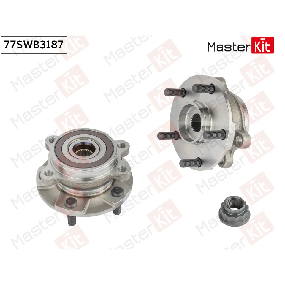 Ступица в сборе с подшипником перед. MASTERKIT 77SWB3187