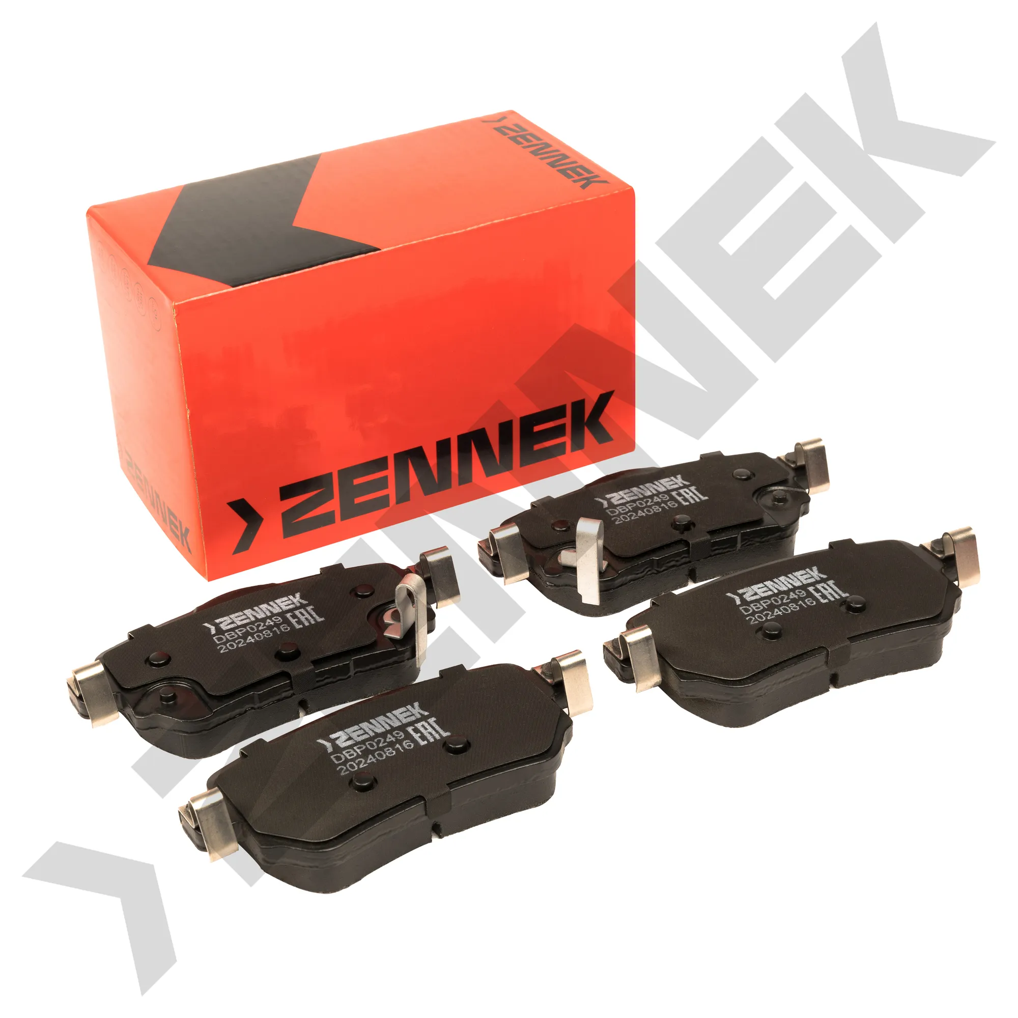 Колодки тормозные дисковые задние NISSAN LEAF 17-, NISSAN QASHQAI 13- ZENNEK DBP0249