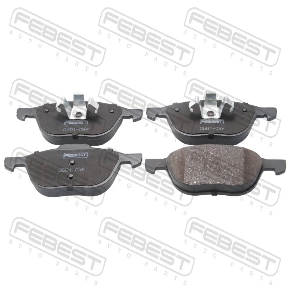 Колодки тормозные передние (с противоскрипной пластиной) NISSAN LAFESTA B35 2011.06- [JP] FEBEST 0501-CRF