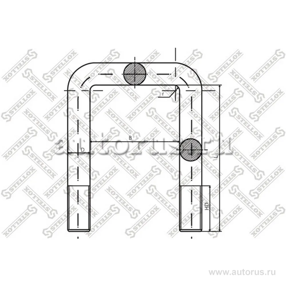 Стремянка рессоры 62xM16x1.5x150/80-П IVECO Daily STELLOX 84-64341-SX