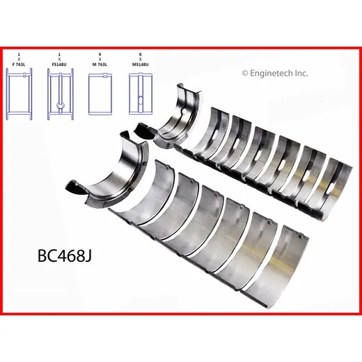 Вкладыши коренные +0.25 JEEP 1991-2006 4.0L ENGINETECH BC468J.25