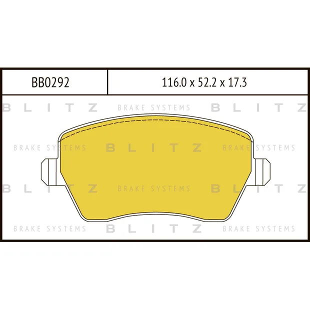 Колодки тормозные дисковые передние LADA Largus 12->RENAULT Logan/Duster 07->NISSAN Mi BLITZ BB0292