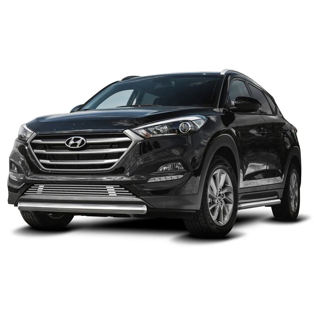 Защита переднего бампера d57 + комплект крепежа, RIVAL, Hyundai Tucson 2015-2018- Hyundai Tucson III 2015-2018 2018- R.2308.002