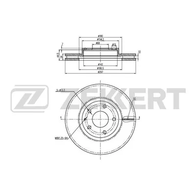 Диск тормозной передний ZEKKERT BS5488