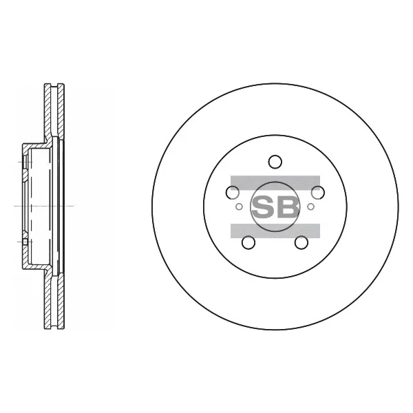 Диск тормозной TOYOTA COROLLA E15 06 SANGSIN BRAKE SD4001