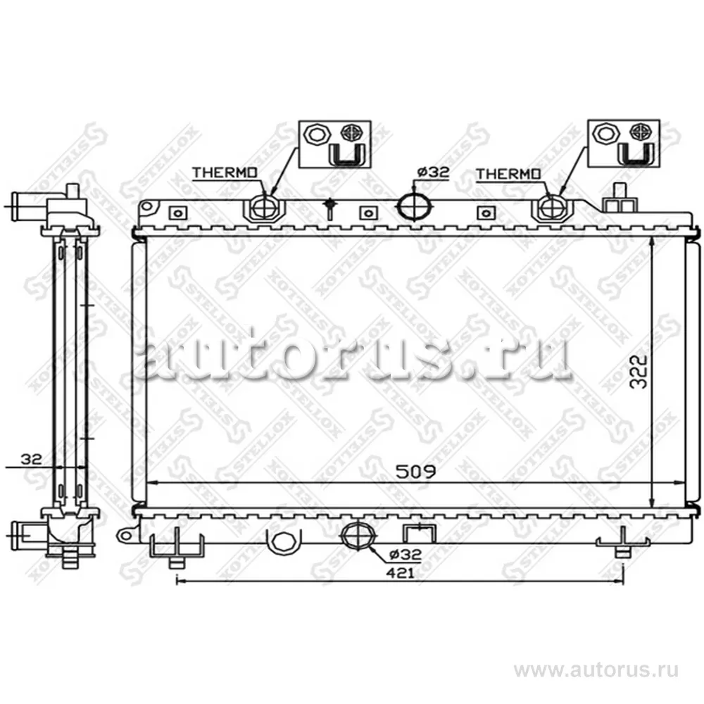 Радиатор системы охлаждения с AC Honda STELLOX 1026279_SX