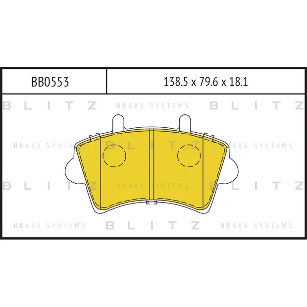 Колодки тормозные дисковые передние OPEL Movano 98-> BLITZ BB0553