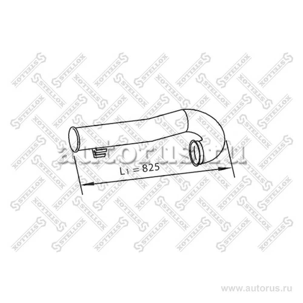 Труба глушителя выxлопная DAF 85CF/95XF STELLOX 8203805_SX