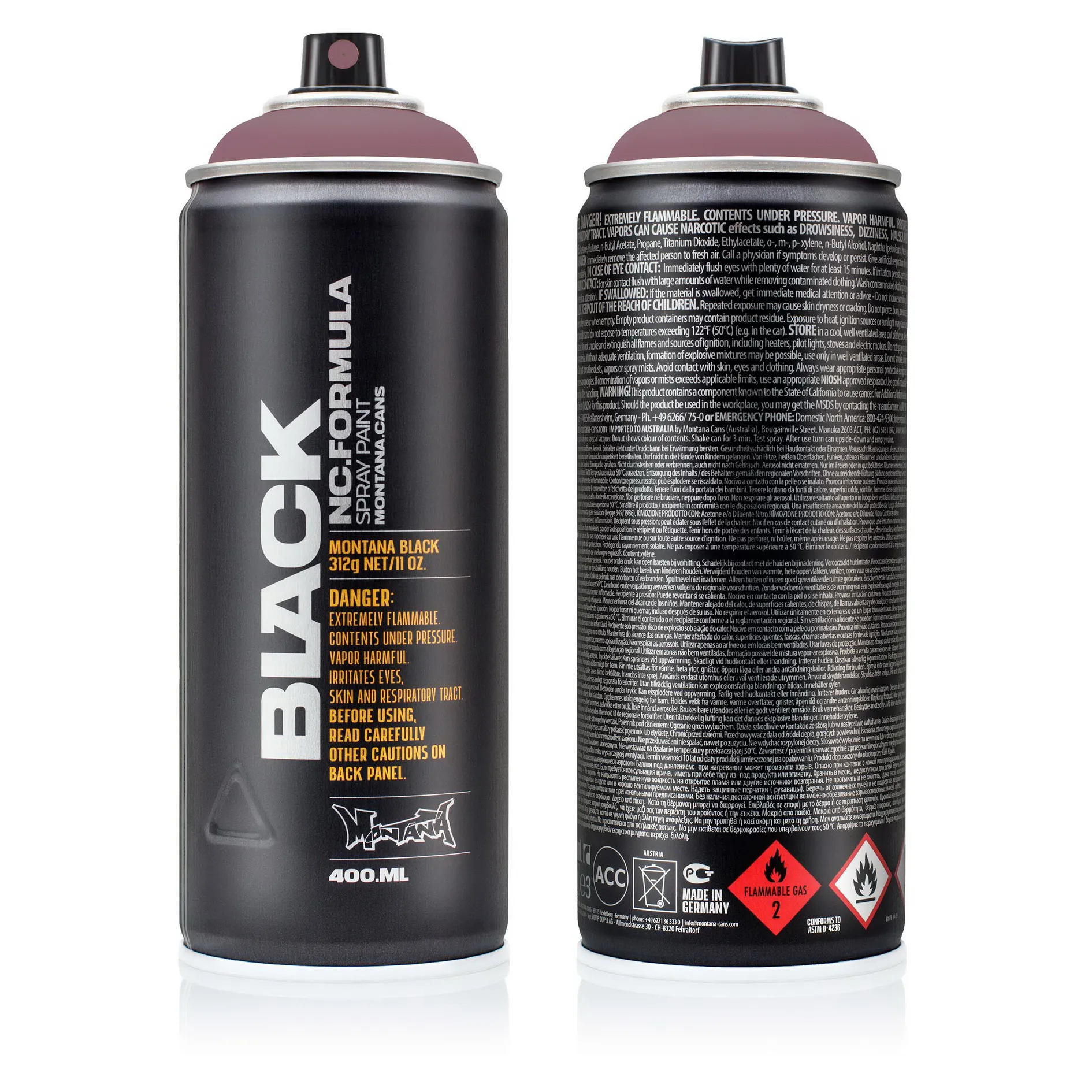 Краска BLACK сливовая MONTANA CANS 4280 BLK