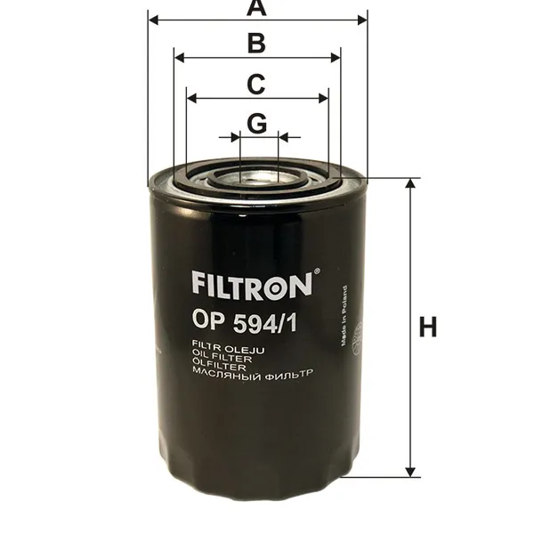 Фильтр масляный FILTRON OP594/1