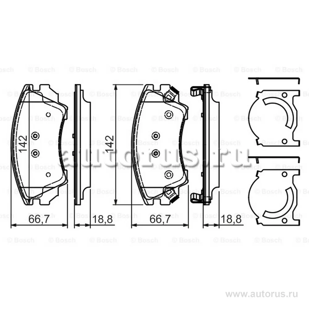 Колодки тормозные Iпередние BOSCH 0 986 494 275