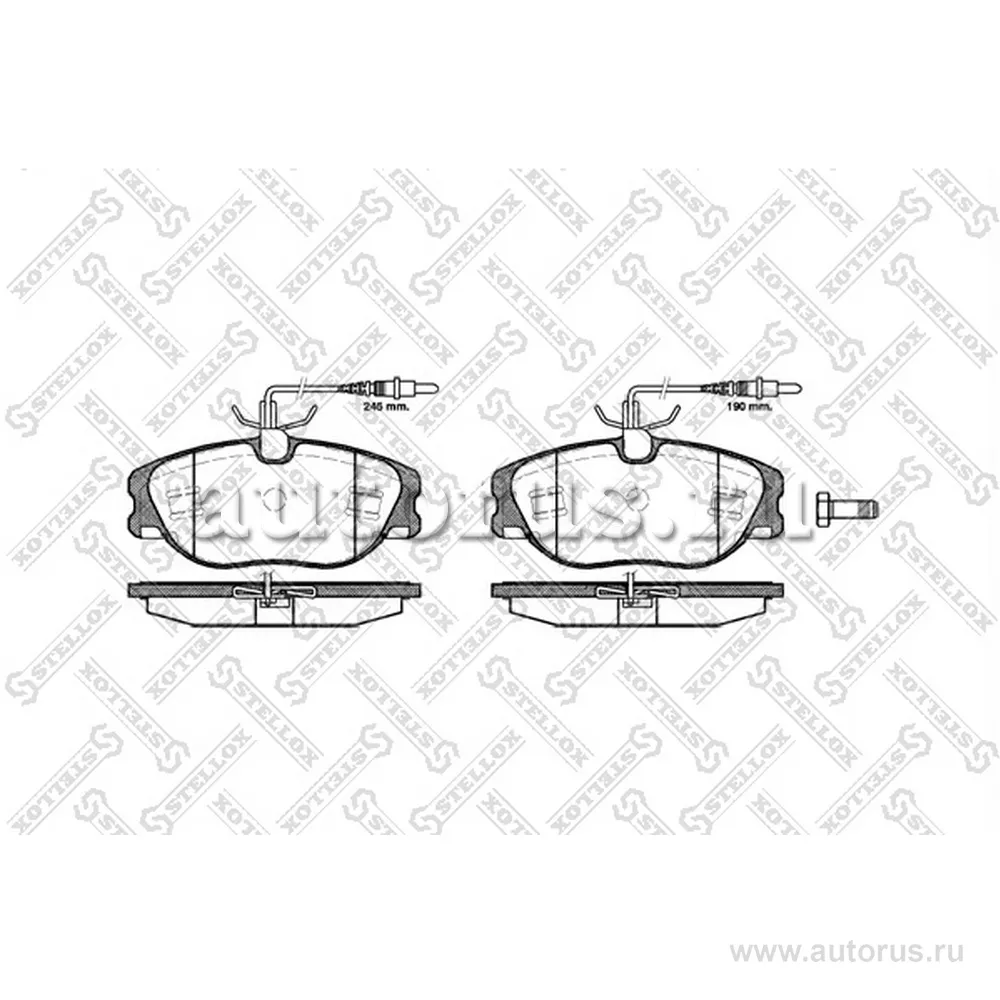 Колодки дисковые п. Peugeot 806 2.0-2.1TD,Citroen STELLOX 316 044B-SX