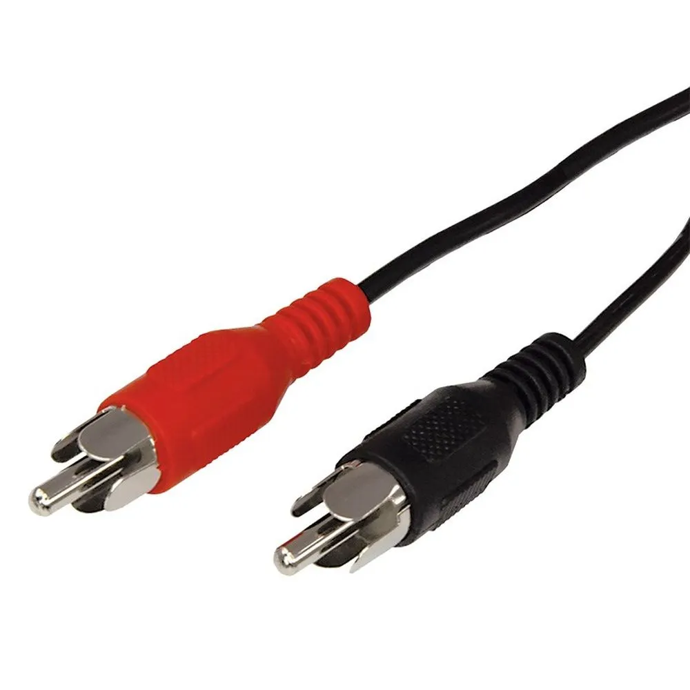 Шнур 2 RCA - 2 RCA, 3 м, черный (10 шт./уп.) REXANT 17-0105