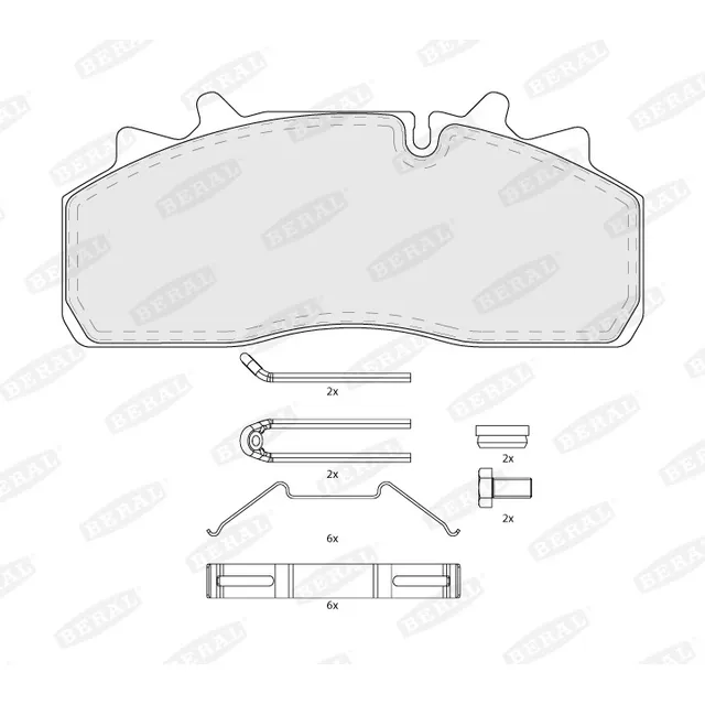 Комплект тормозных колодок Wabco PAN 19-1 WVA29159 BERAL BCV29159TK