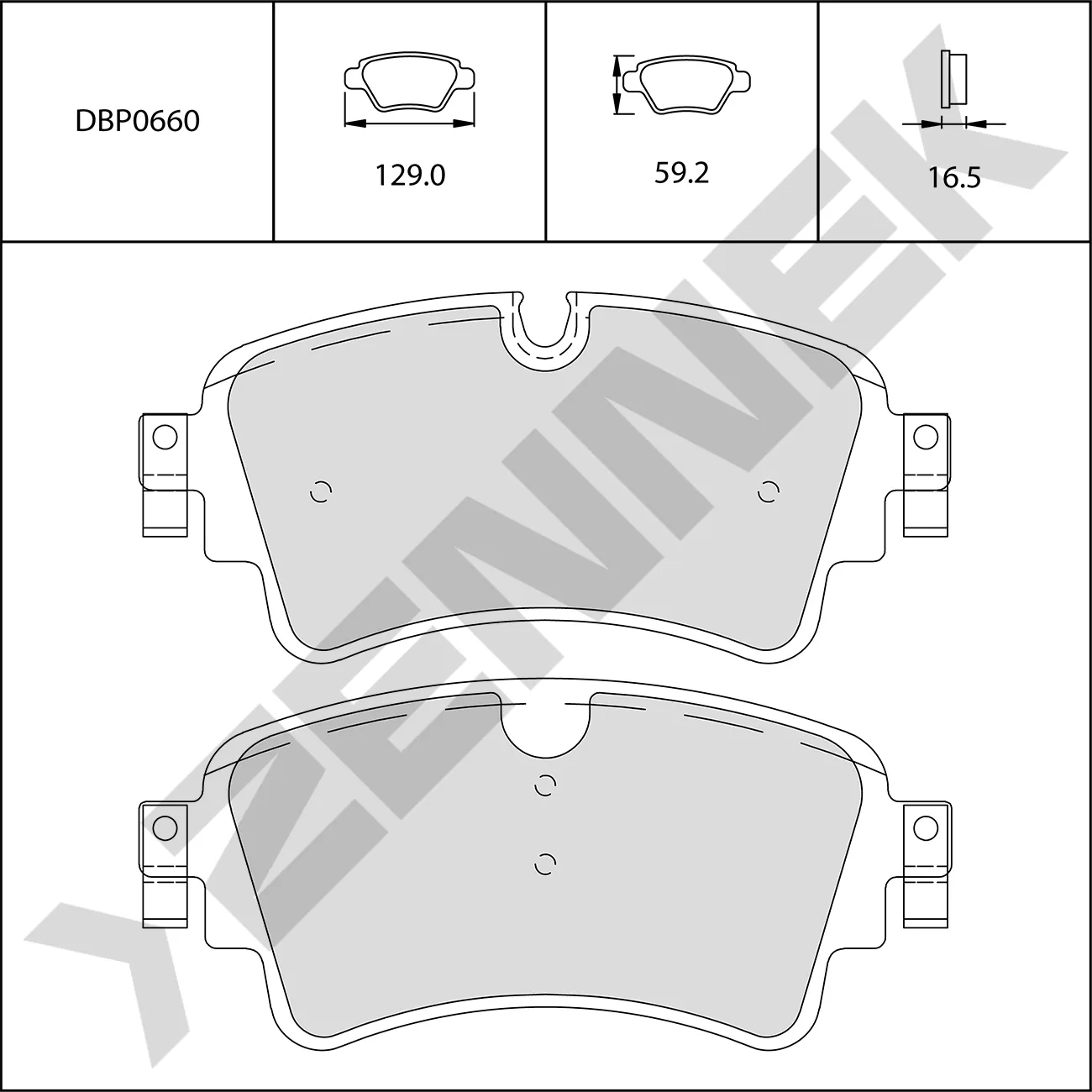 Колодки тормозные задние AUDI A4 B9, A5, A6 Allroad C8, Q5, Q7 15, A8 09-18 ZENNEK DBP0660