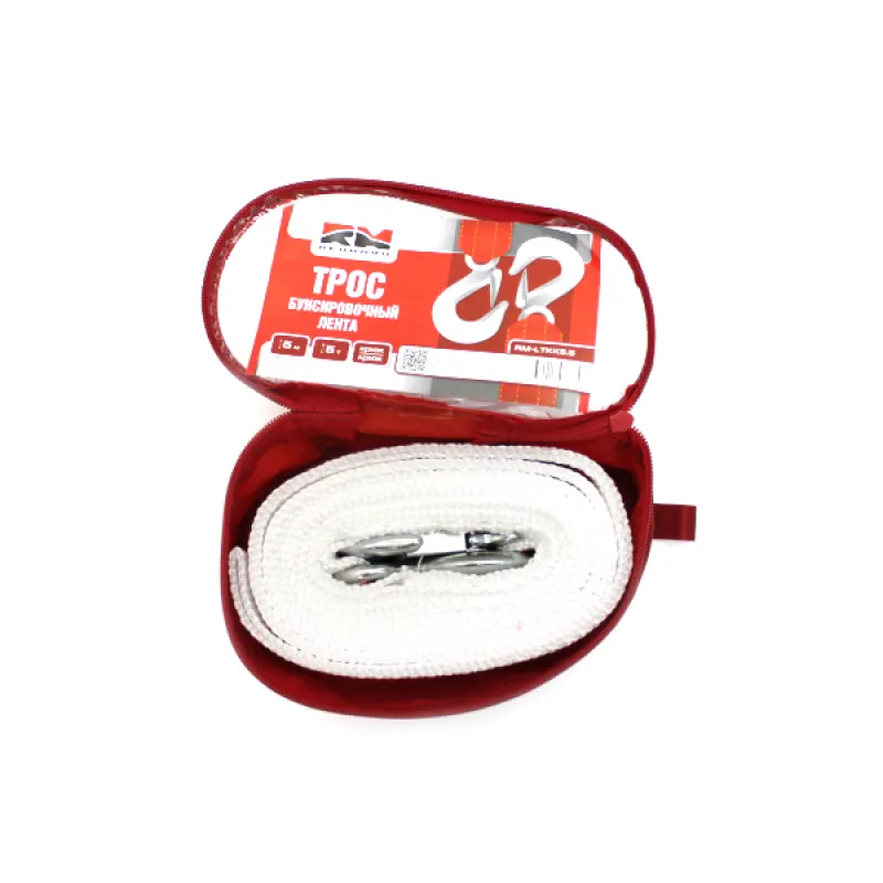 Трос буксировочный лента (5 м 5 т.) крюк/крюк RedMark REDMARK RM-LTKK5.5
