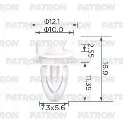 Клипса пластмассовая Крепление треугольника бокового зеркала GM PATRON P37-3817