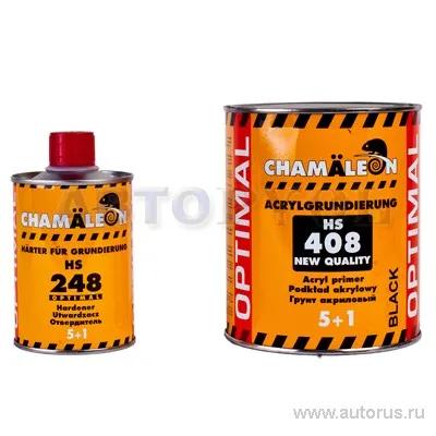 Грунт акриловый 5+1 HS черный 1л+0,2л Chamaleon14085B