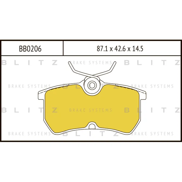 Колодки тормозные дисковые задние FORD Focus 98-> BLITZ BB0206