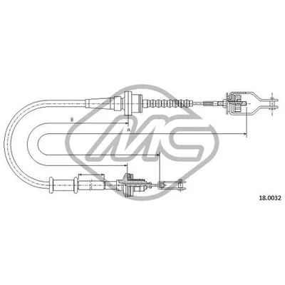 Трос сцепления PULSAR-200SX (SR20DE) Metalcaucho 82288