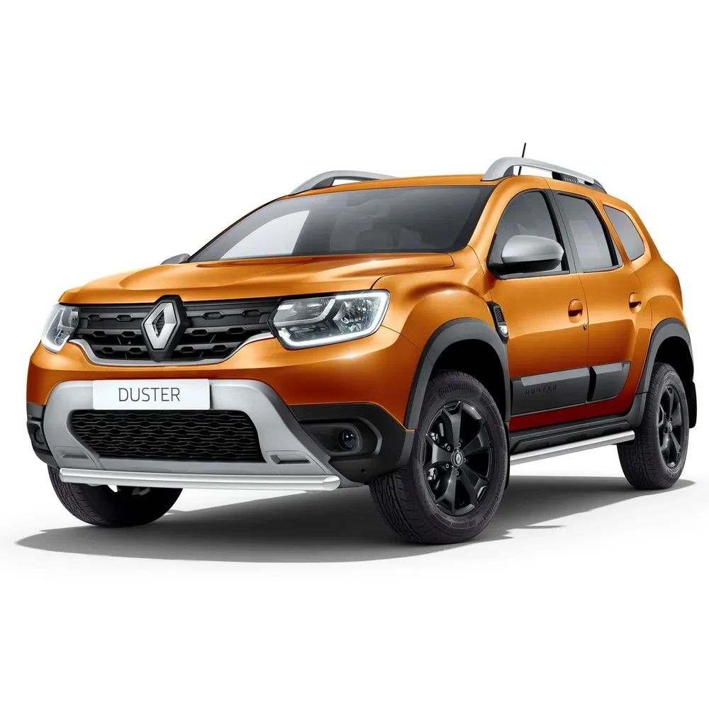 Защита переднего бампера d57 Rival для Renault Duster II 2021-н.в., нерж. сталь, RIVAL R.4706.002