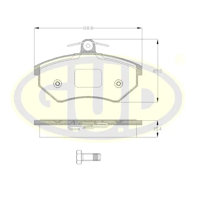 КОЛОДКИ ПЕР AUDI 8090 79-92. VW GOLF III 91-98PASSAT 88-96