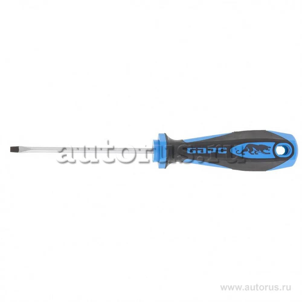 Отвертка SL 4, 0x100, CrV, двухкомпонентная рукоятка БАРС 19003