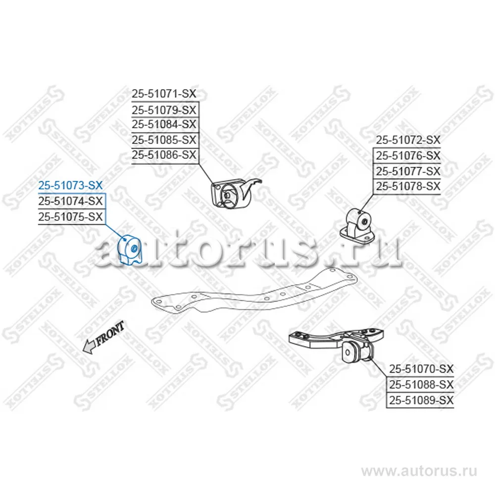 Подушка ДВС пер.Hyundai Sonata 3.0 94-9 STELLOX 2551073_SX
